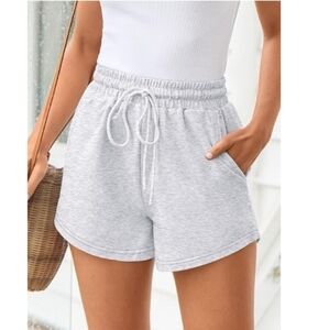 Casual Comfy Lounge Athletic Sweat Shorts Gray New